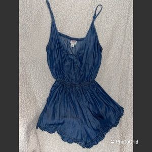 So comfy denim romper